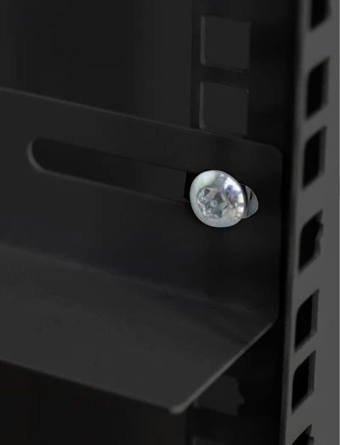 Coppia staffe a L Laterale per Rack 19'' a Muro Prof. 600mm Nero - 3