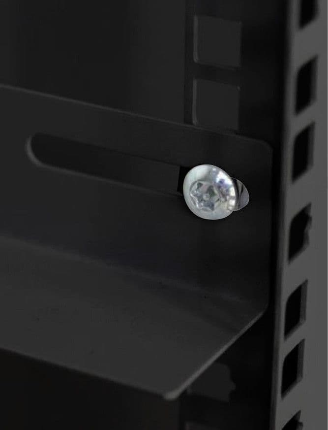 Coppia staffe a L Laterale per Rack 19'' a Muro Prof. 600mm Nero - 9