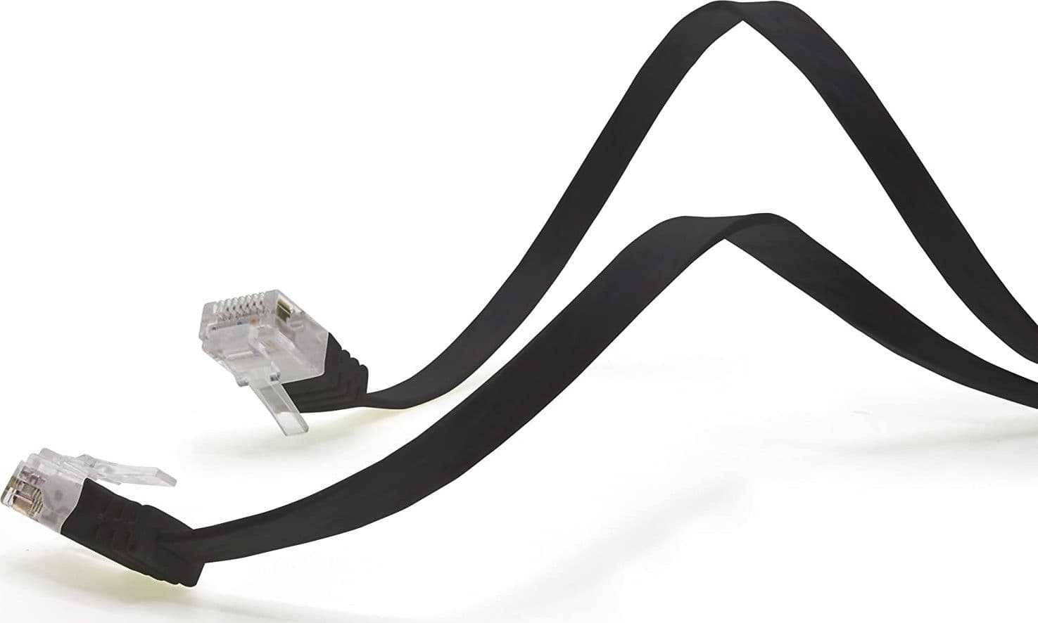 Cavo di Rete Patch Piatto in Rame Cat.6 Nero UTP 3 metri - 3
