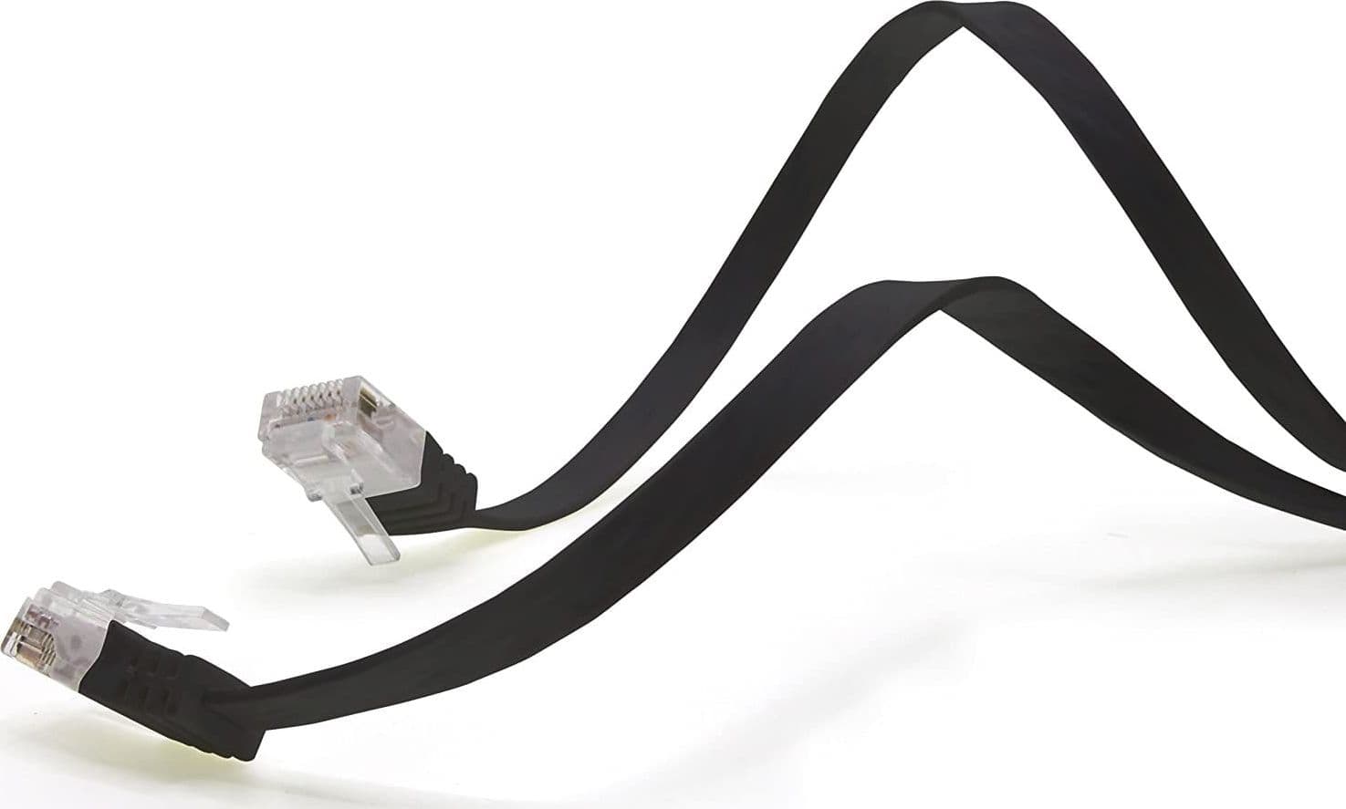 Cavo di Rete Patch Piatto in Rame Cat.6 Nero UTP 3 metri - 8