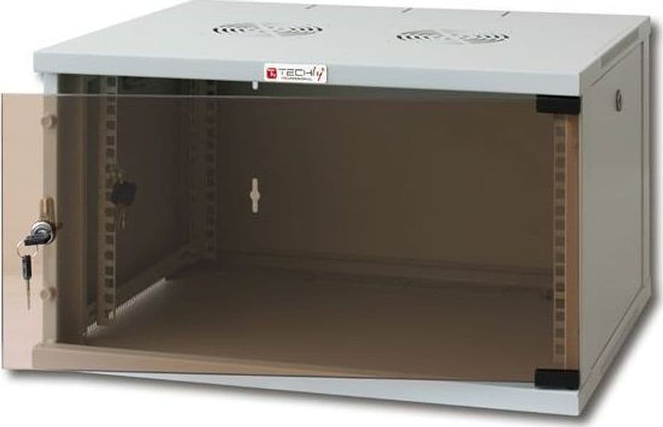 Armadio Rack 19'' a Muro 9U prof. 450 Grigio Assemblato