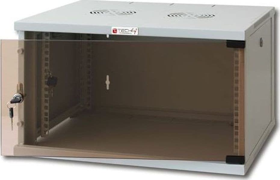 Armadio Rack 19'' a Muro 9U prof. 450 Grigio Assemblato - 6