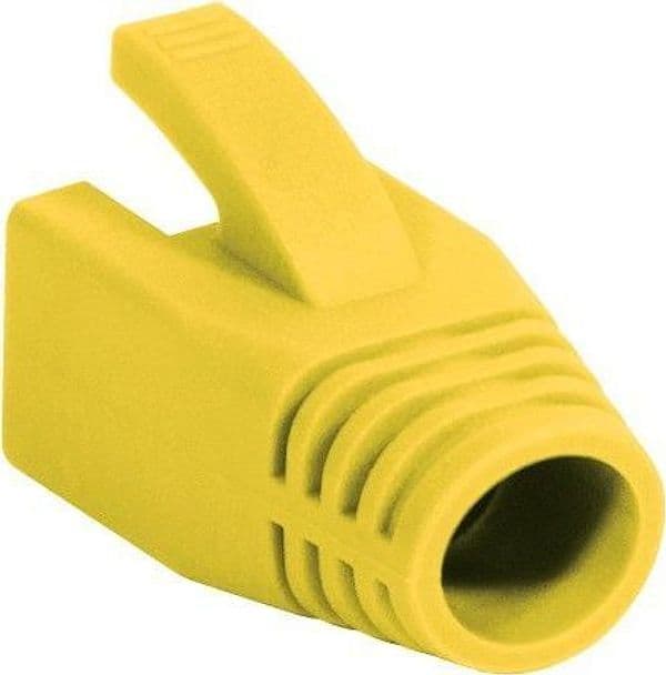Copriconnettore per Plug RJ45 Cat.6 8mm Giallo - 5