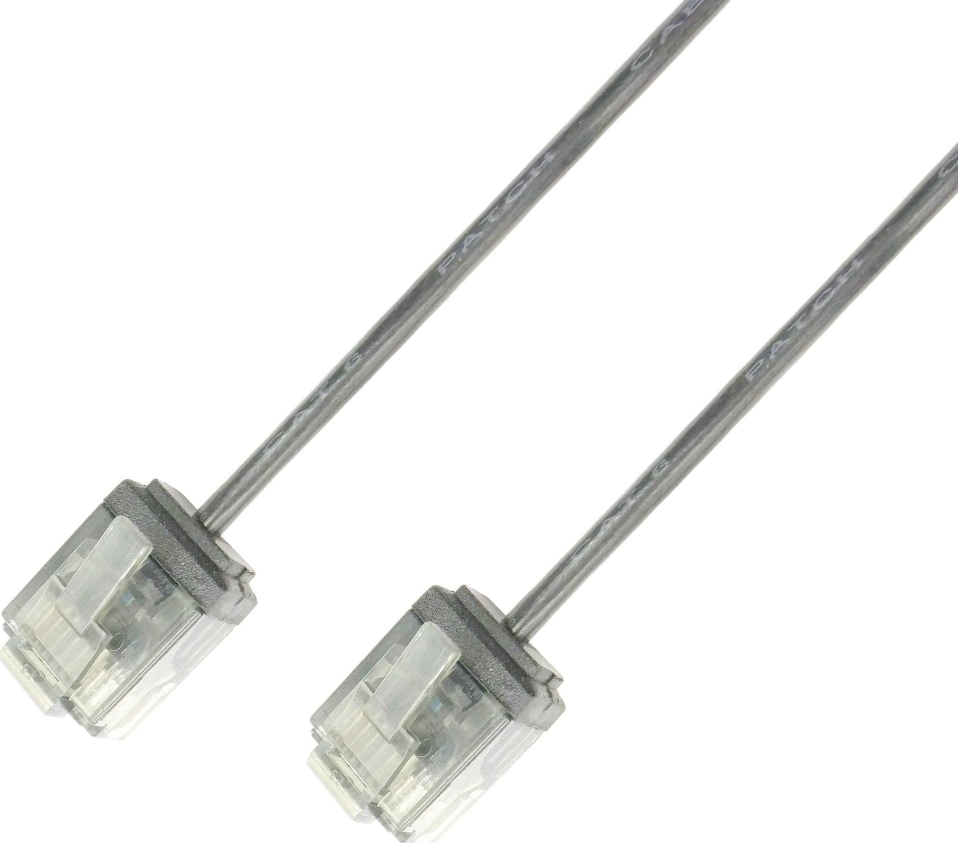 Cavo di rete Patch in Rame Ultra Slim Cat.6 Grigio UTP 0,25 m - 8