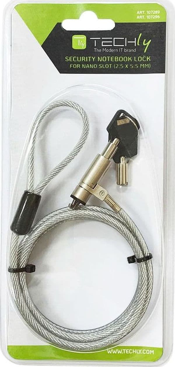 Lucchetto di Sicurezza per Notebook con Chiave, Compatibile Nano Slot (HP e altri marchi) - 2