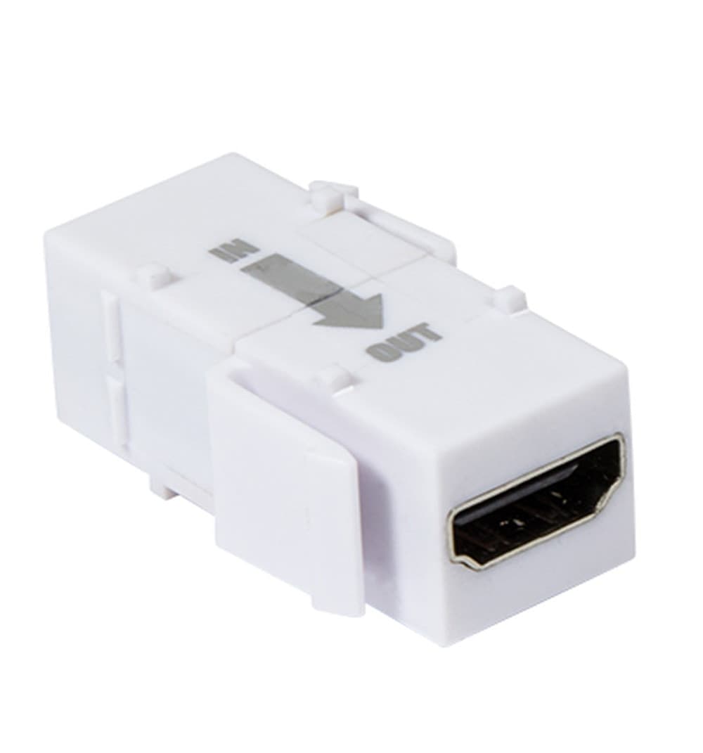 Accoppiatore Keystone HDMI con Ripetitore Bianco - 2