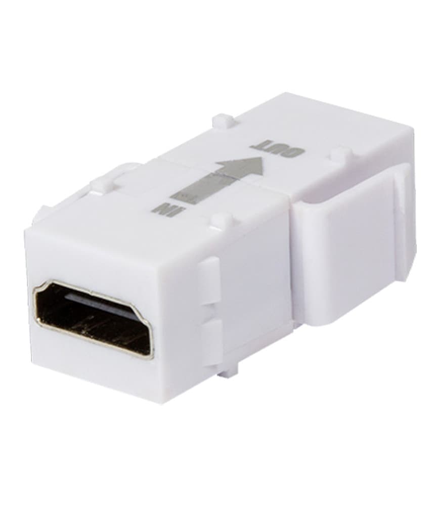 Accoppiatore Keystone HDMI con Ripetitore Bianco - 4