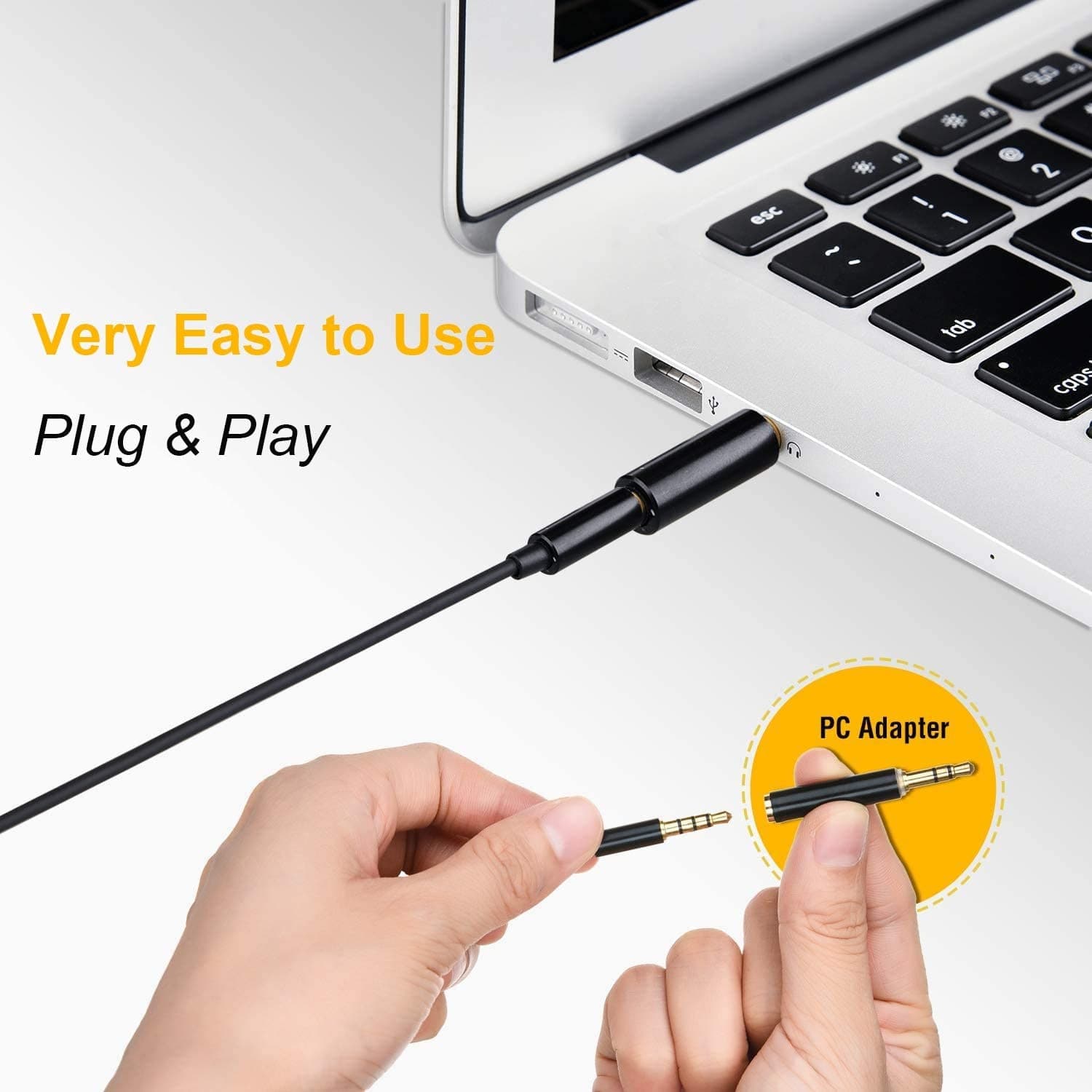 Microfono Lavalier Condensatore Omnidirezionale 3.5mm Adattatore PC - 4