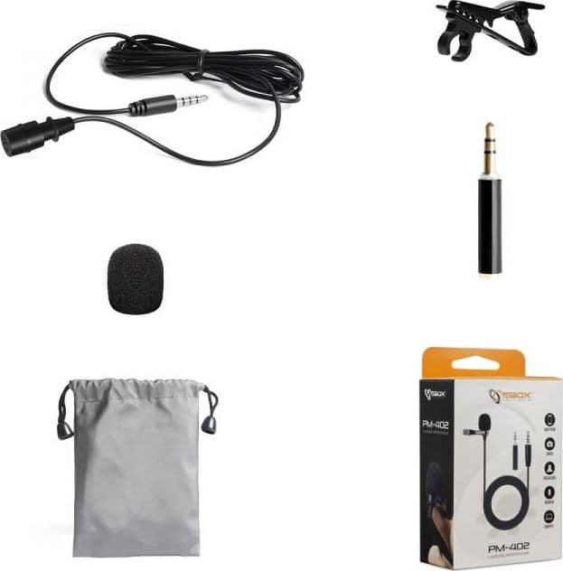 Microfono Lavalier Condensatore Omnidirezionale 3.5mm Adattatore PC - 5