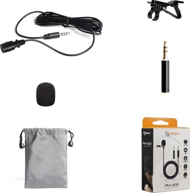 Microfono Lavalier Condensatore Omnidirezionale 3.5mm Adattatore PC - 6
