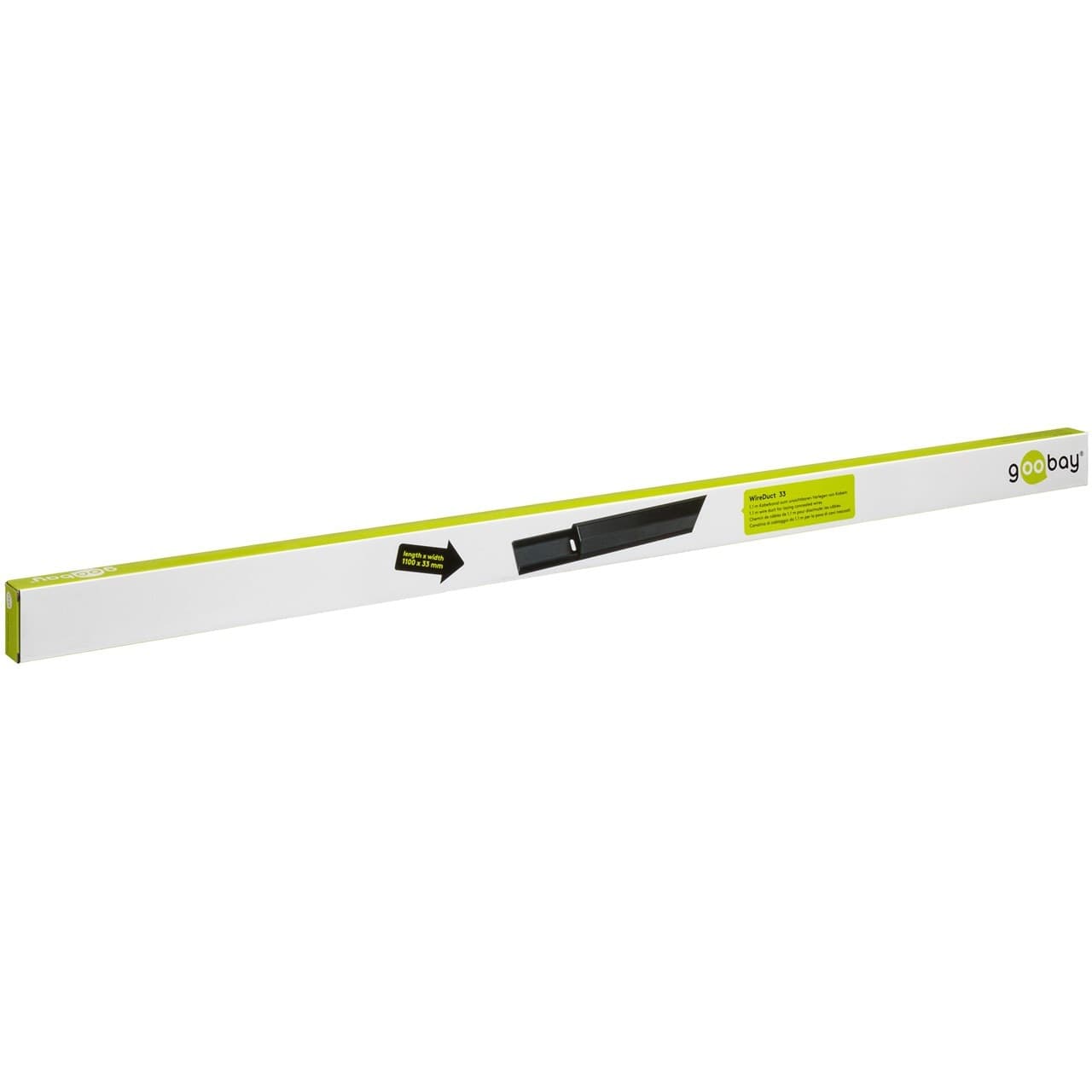 Canalina Passacavi in Alluminio per Cablaggio 33mm lunga 1,1 m Nero - 2