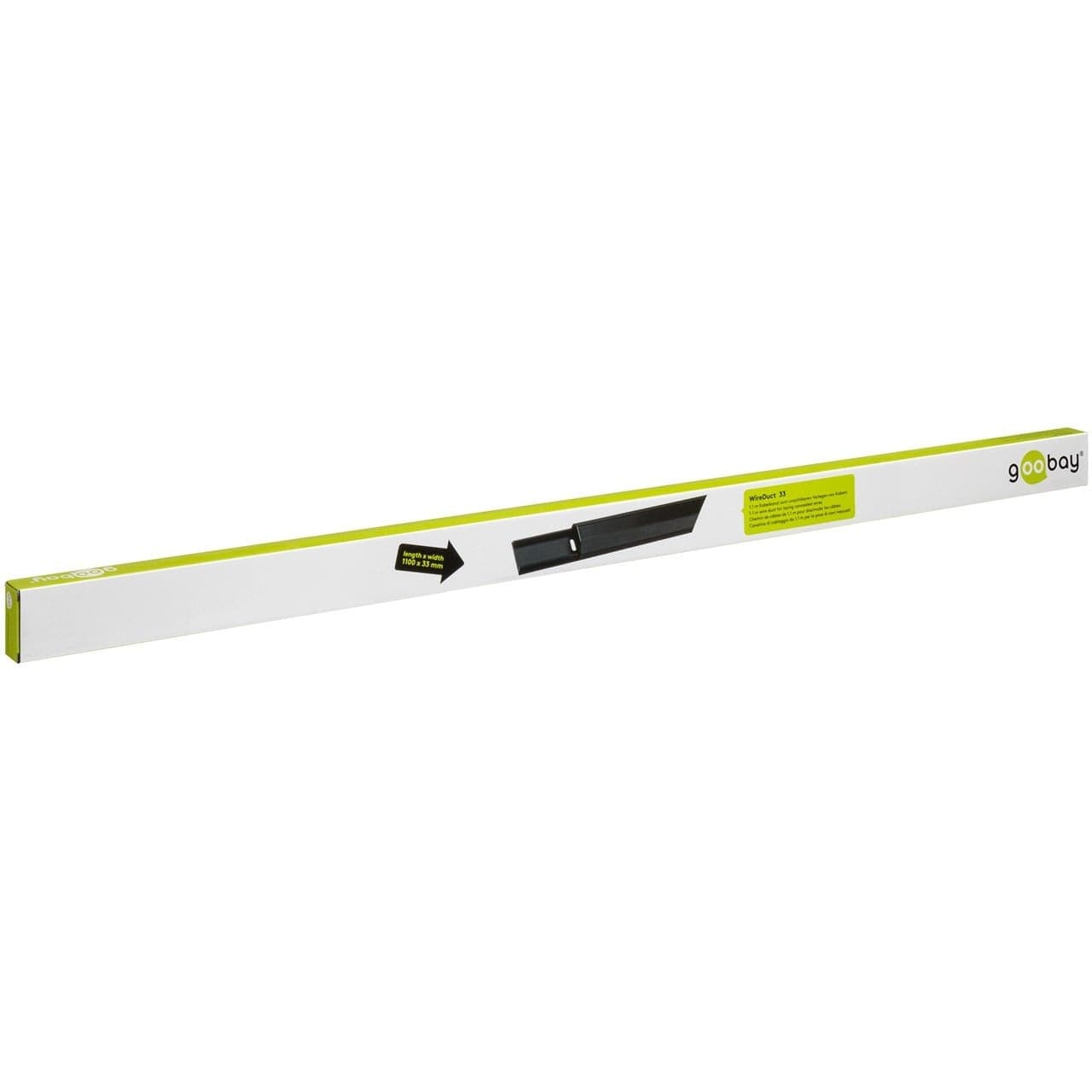 Canalina Passacavi in Alluminio per Cablaggio 33mm lunga 1,1 m Nero - 3