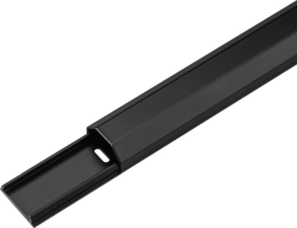 Canalina Passacavi in Alluminio per Cablaggio 33mm lunga 1,1 m Nero - 4