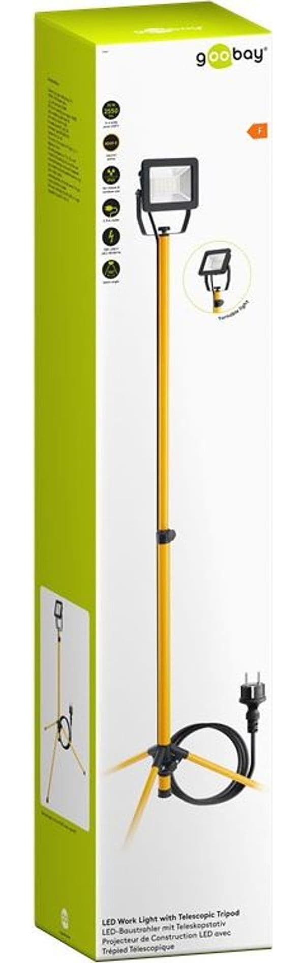 Faretto da Costruzione a LED con Treppiede Telescopico 30W - 2