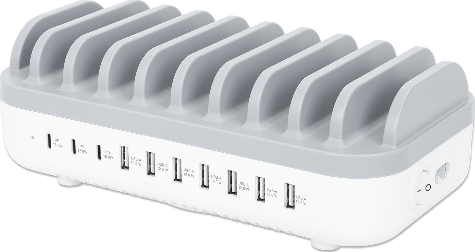 Docking Station Stazione di Ricarica 10 Porte USB 120W - 3
