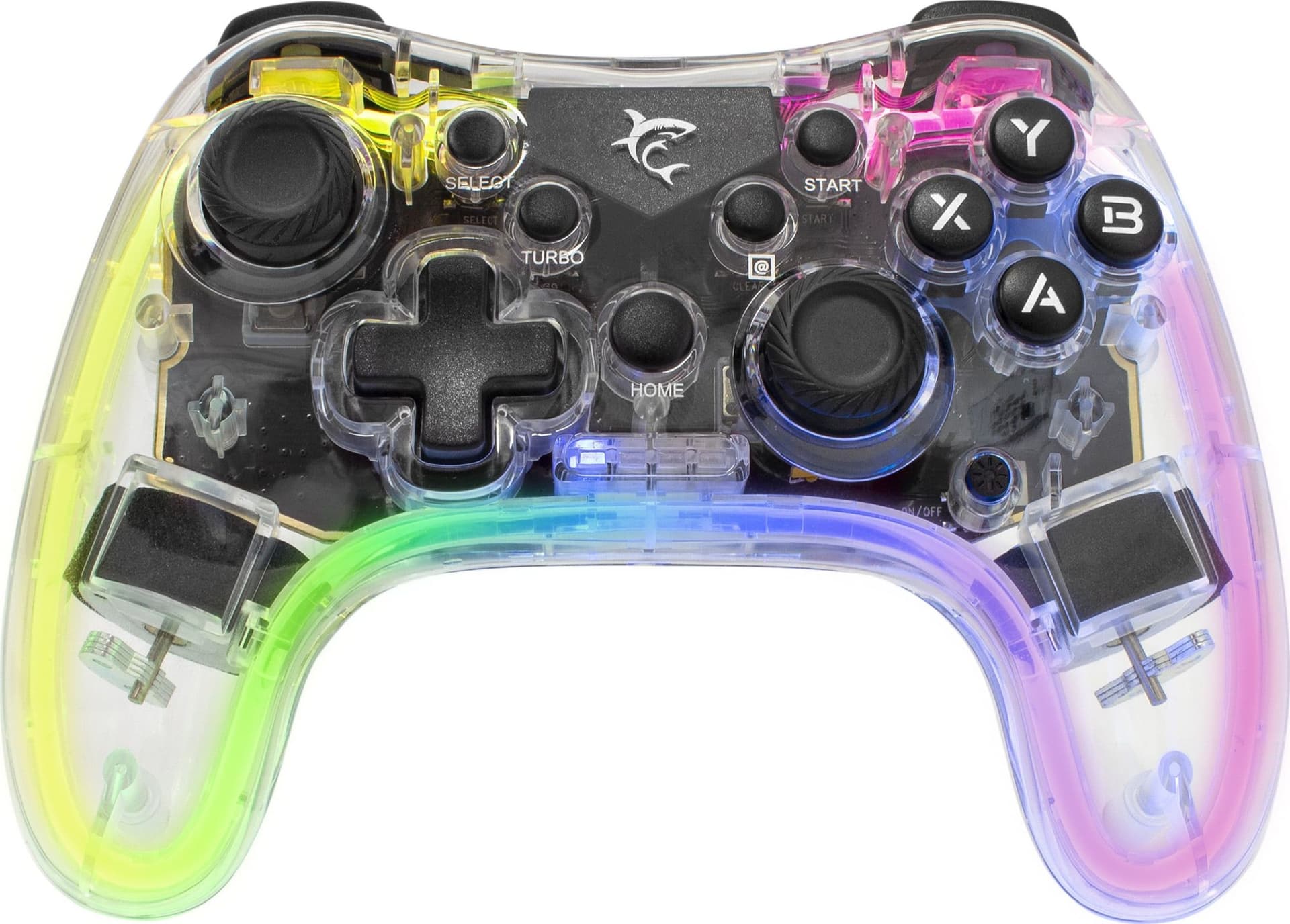 Joypad Controller di Gioco con Retroilluminazione LED e Doppia Vibrazione USB-C&trade e Bluetooth