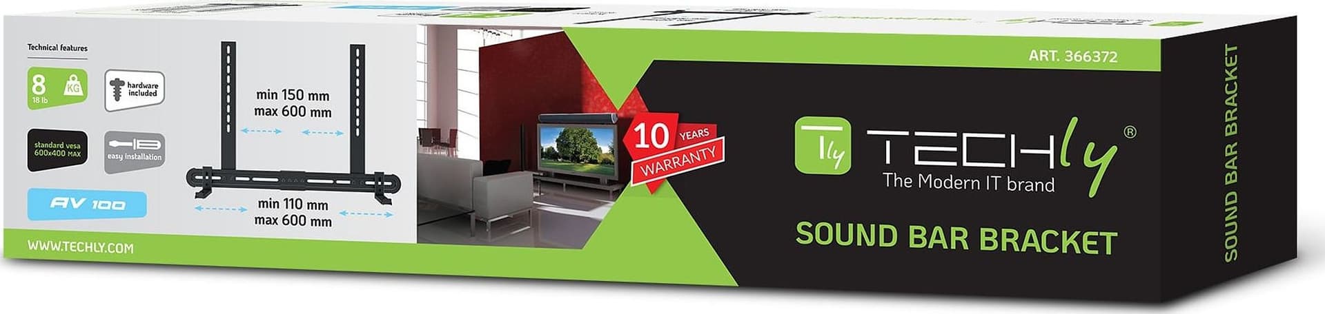 Supporto Universale per Soundbar da Muro o Staffa Max VESA 600x400 - 2