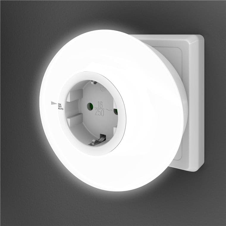 Luce Notturna a 3 LED Plug-In con Sensore Crepuscolare Bianco Freddo - 6