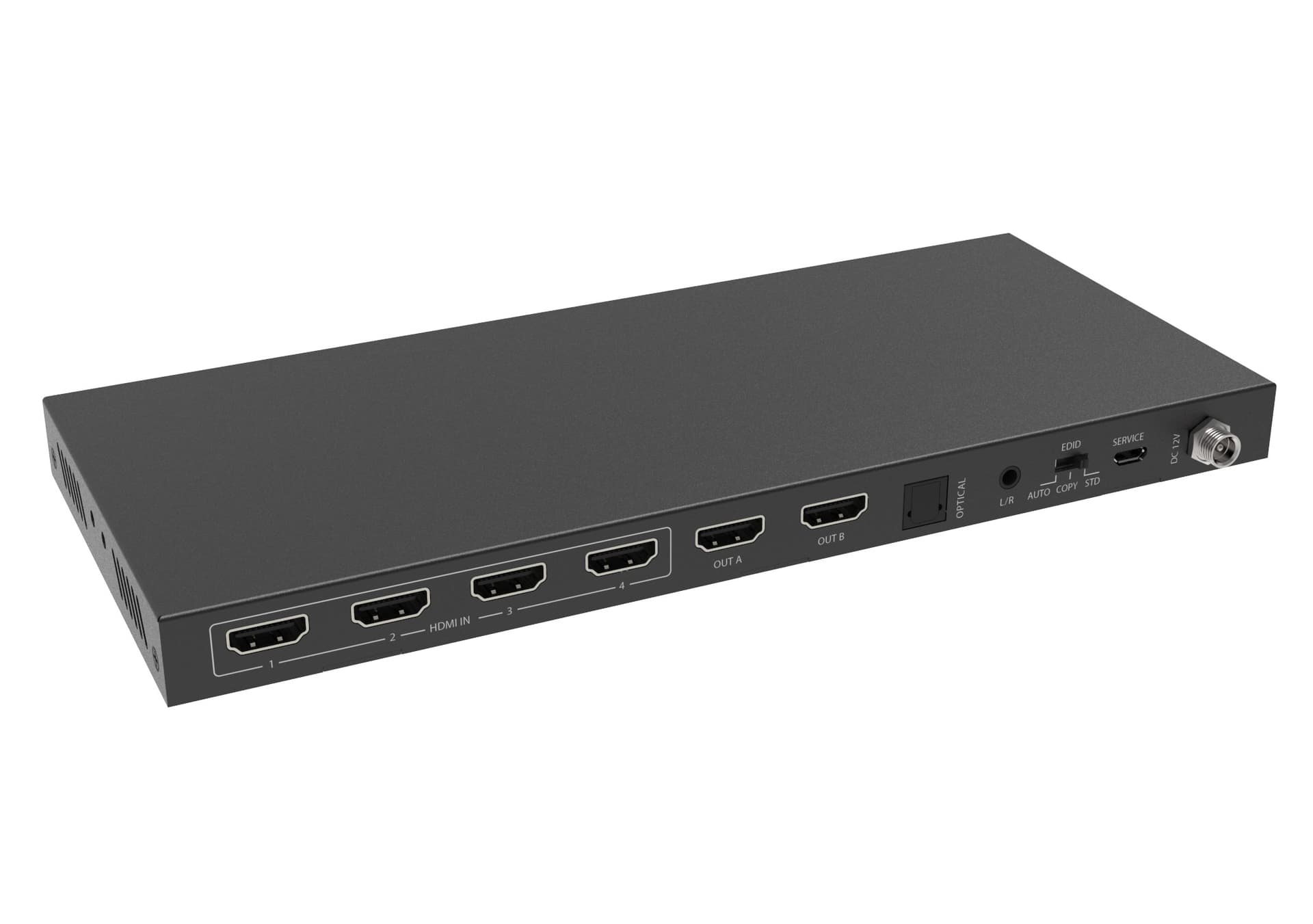 Matrix Switch HDMI 2.0 4x2 18Gbps 4k@60Hz con estrattore audio - 2