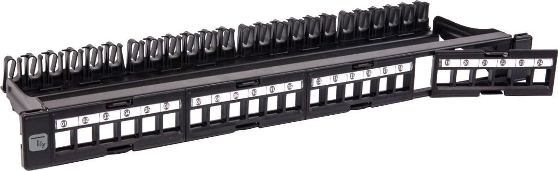 Pannello Patch Modulare 24 Posti UTP con Moduli Removibili 1 Unit&agrave Nero - 7