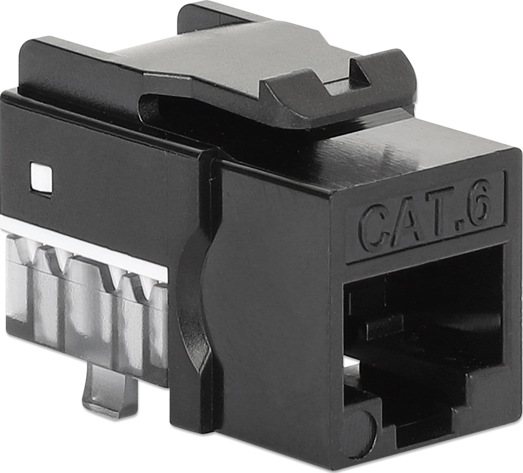 Frutto Keystone Slim Cat.6 per Cavo Rigido con Supporto Punch-Down 25 pz Nero - 5