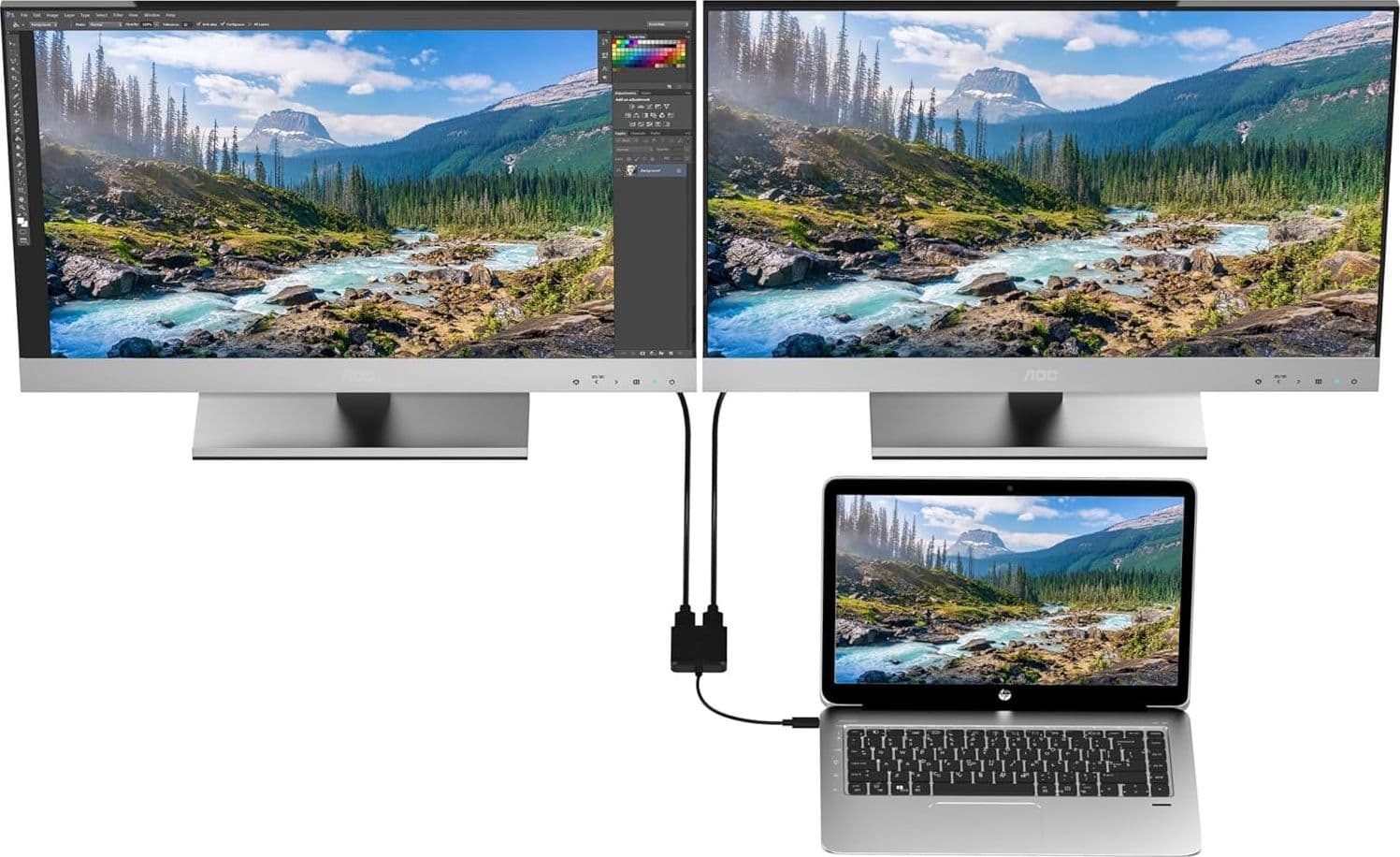 Adattatore Convertitore USB-C&trade a 2x HDMI 4K - 5