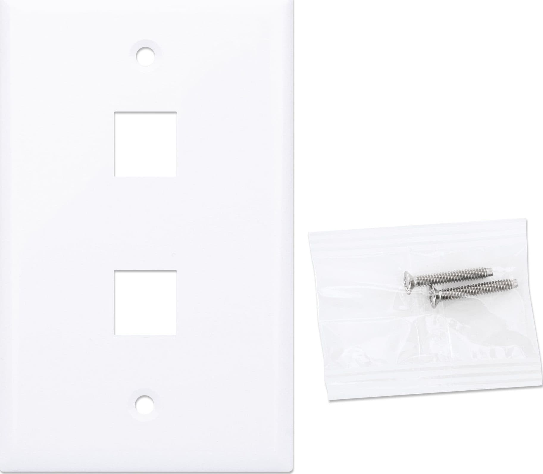 Placca Porta Frutti 2 Posti Mod.503 Bianco - 4