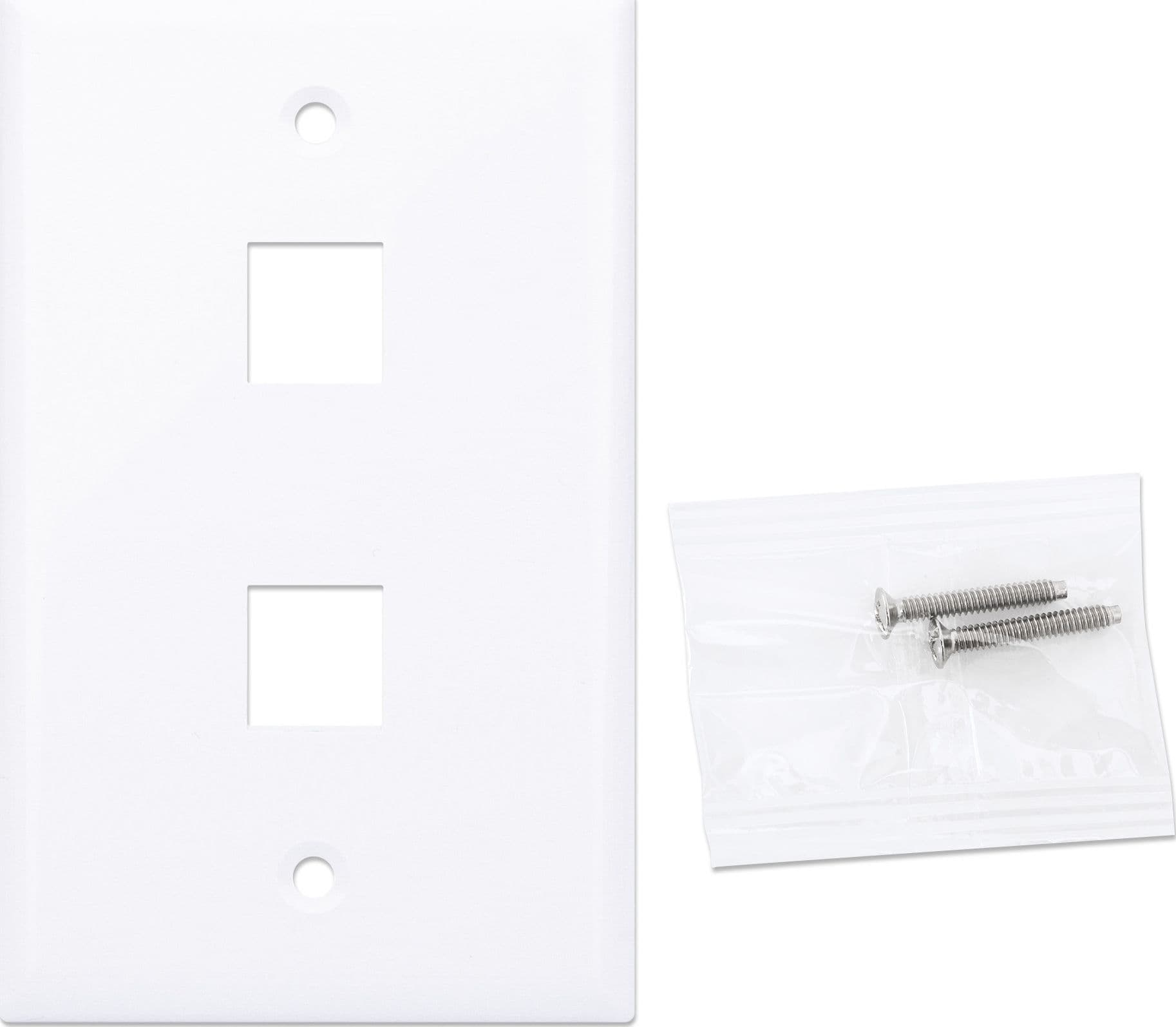 Placca Porta Frutti 2 Posti Mod.503 Bianco - 6
