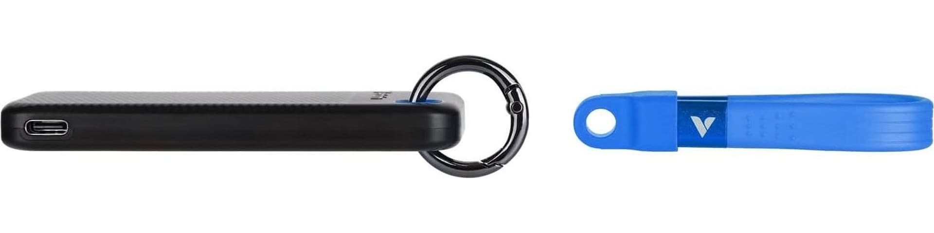 Pocket SSD Portachiavi con Attacco per Cavo USB-C&trade 1TB Nero Blu - 4
