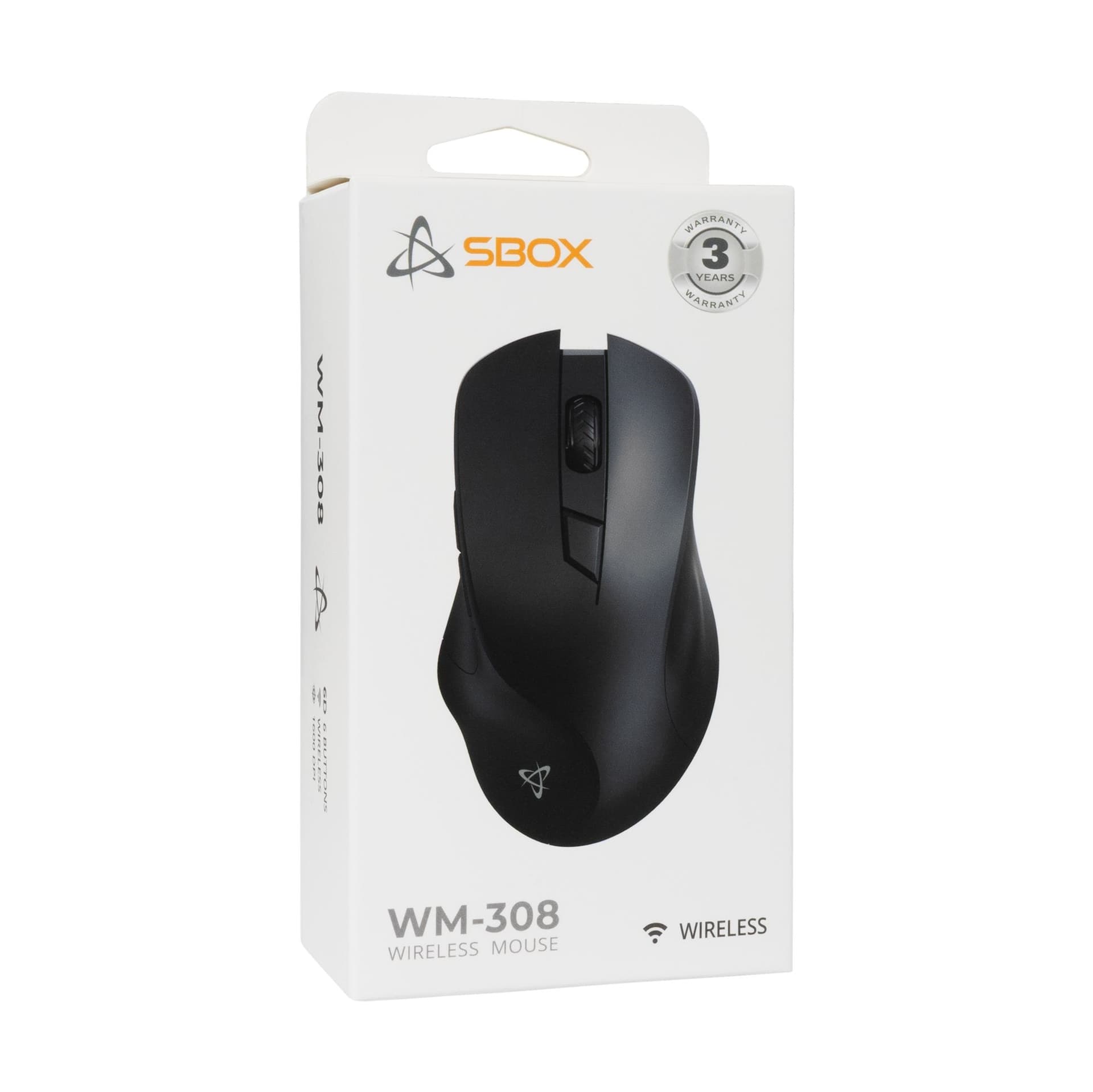 Mouse Ottico Wireless 1600 Dpi 6D Nero, WM-308B - 8