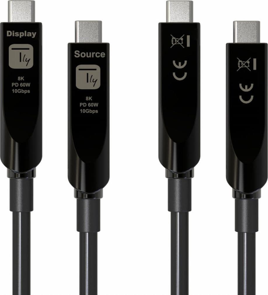 Cavo Ottico Attivo (AOC) Dati e Video USB 3.2 Gen 2 10Gbps USB-C&trade M/M Fibra Ottica 8K 15 m - 3