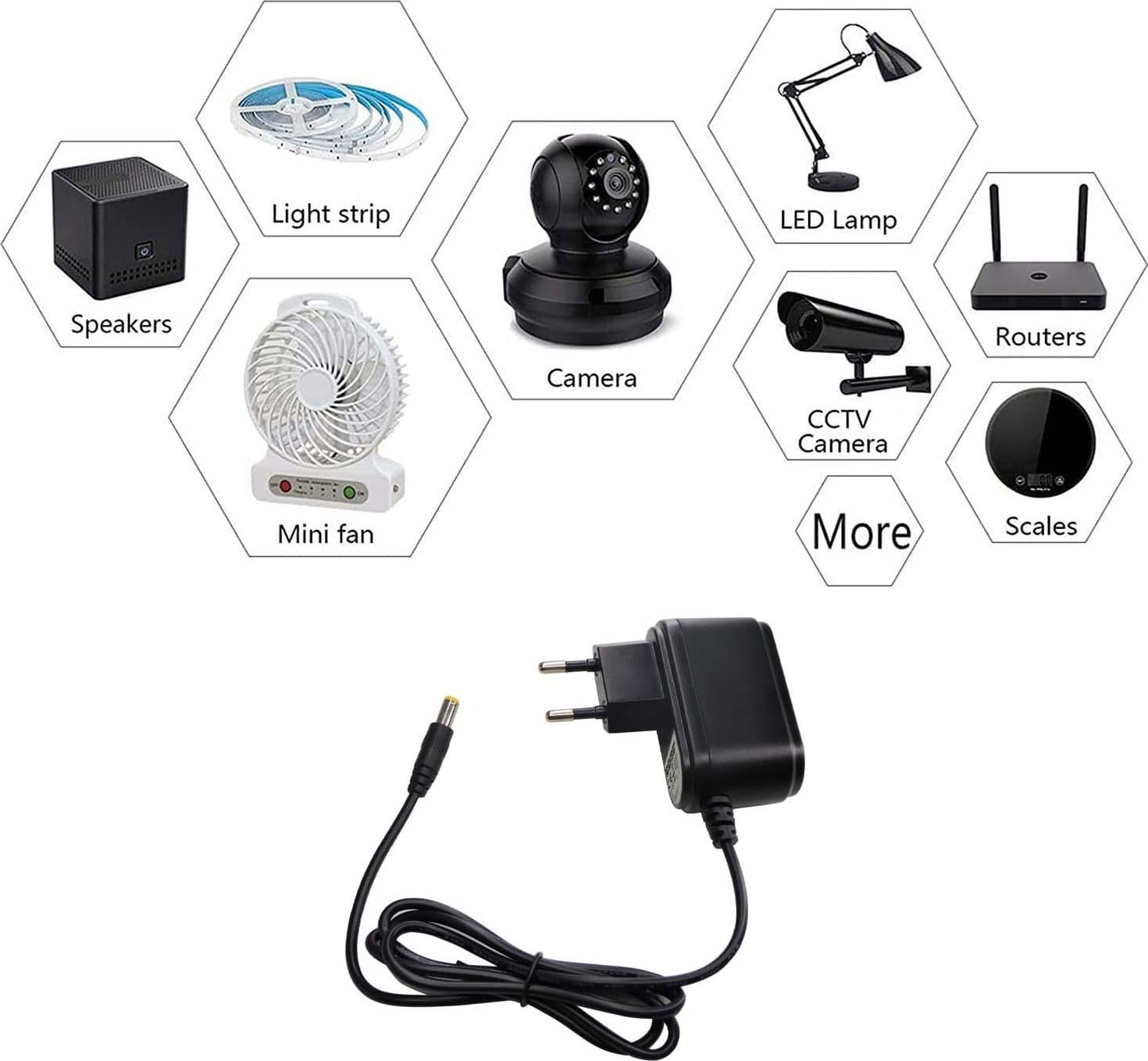 Alimentatore Universale 12V 1500mA Plug 5.5 x 2.1mm Nero - 5