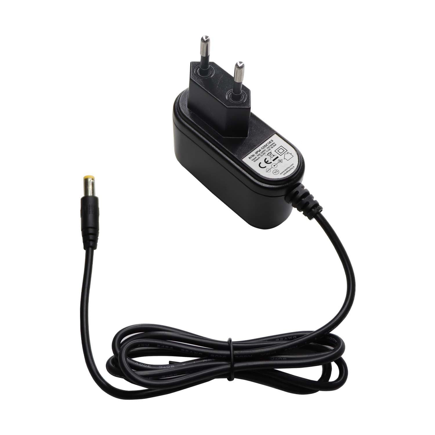 Alimentatore Stabilizzato 12V 1500mA Plug 5.5 x 2.5 mm Nero - 6
