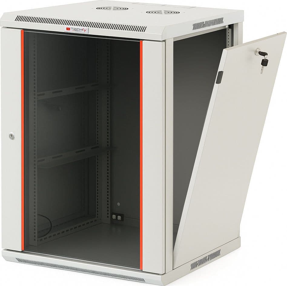 Armadio Rack 19'' a muro 20 unit&agrave sezione unica prof. 450 mm Grigio - 7