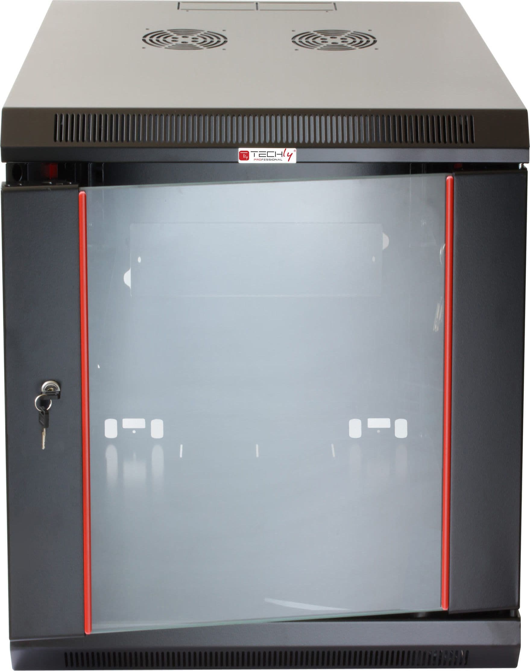 Armadio Rack 19'' a muro 15 unit&agrave sezione unica prof. 450 mm Nero - 7