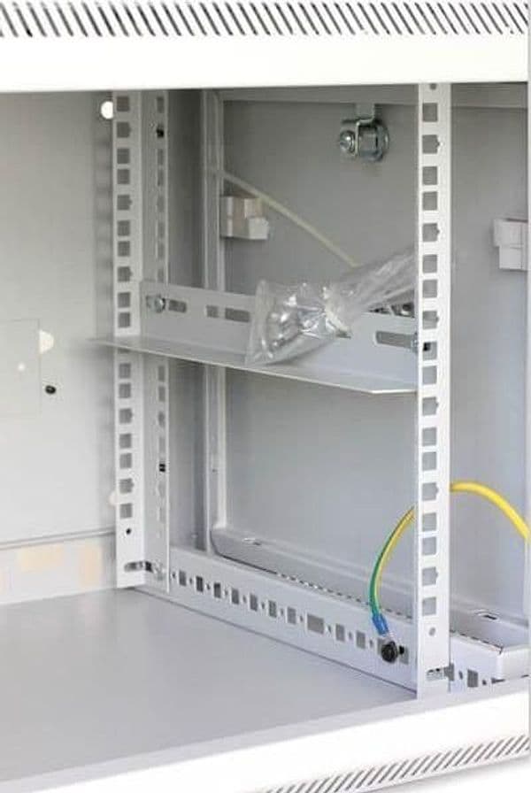 Armadio Rack 19'' a muro 15 unit&agrave sezione unica prof. 600 mm Grigio - 3