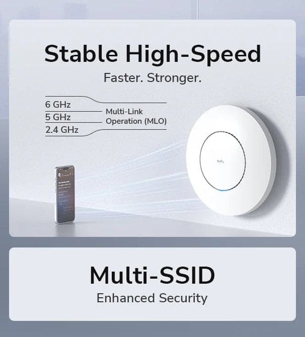 Punto di Accesso Wireless Multi-Gigabit Tri-band WiFi 7 BE11000 Mesh a Muro/Soffitto, AP11000 - 4