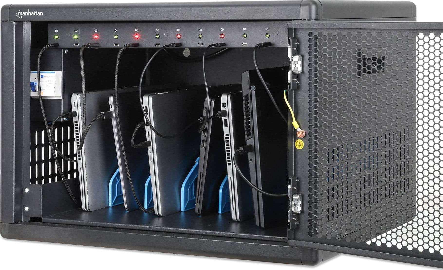 Armadietto Stazione di Ricarica da Scrivania/Parete 12 porte USB-C&trade - 780 W - 3