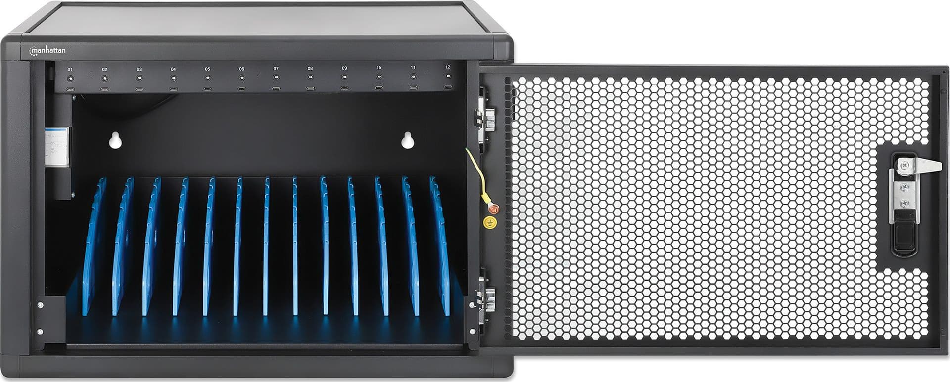 Armadietto Stazione di Ricarica da Scrivania/Parete 12 porte USB-C&trade - 780 W - 9
