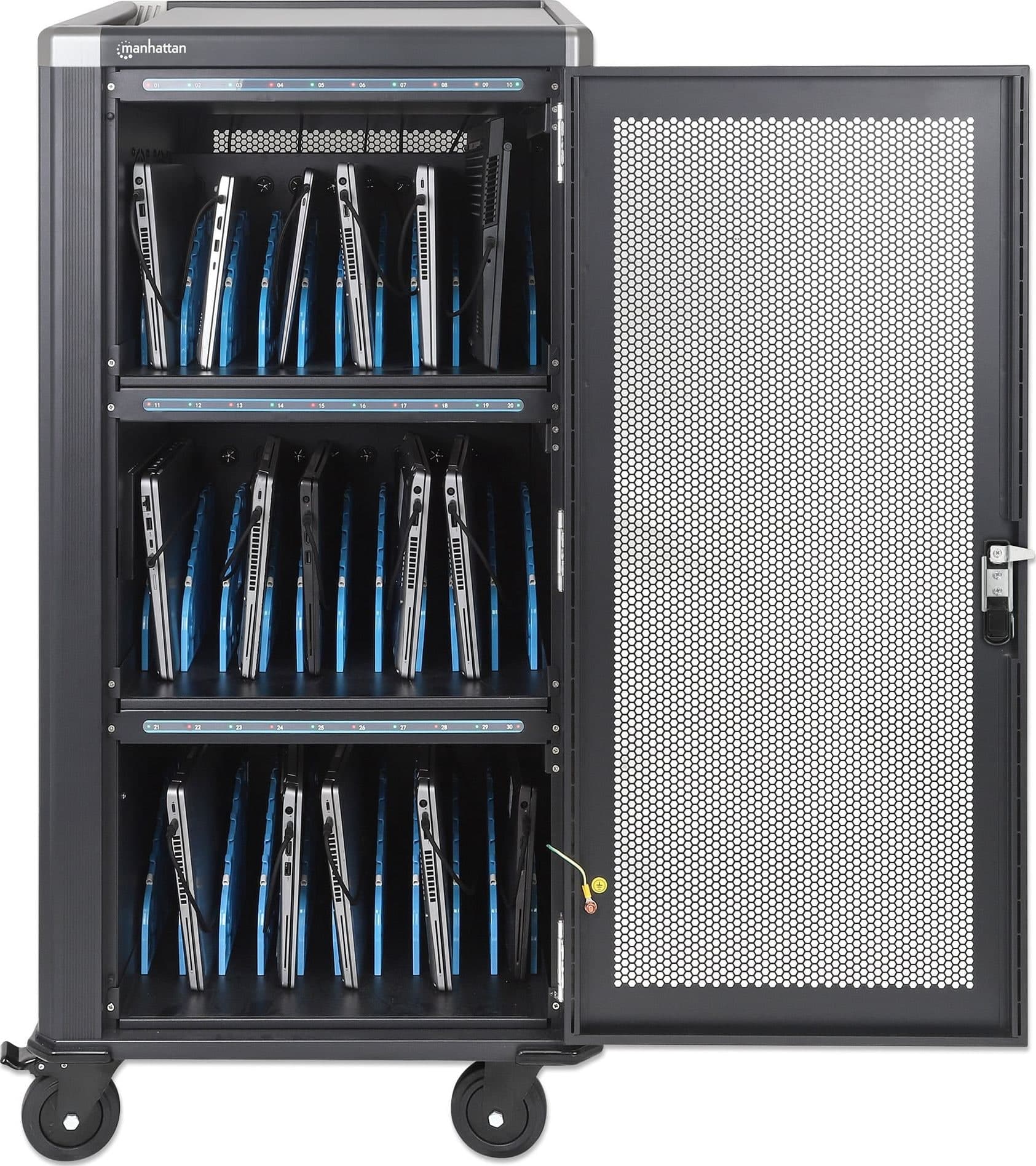 Carrello di ricarica USB-C&trade 30 Porte - 1920 W - 2