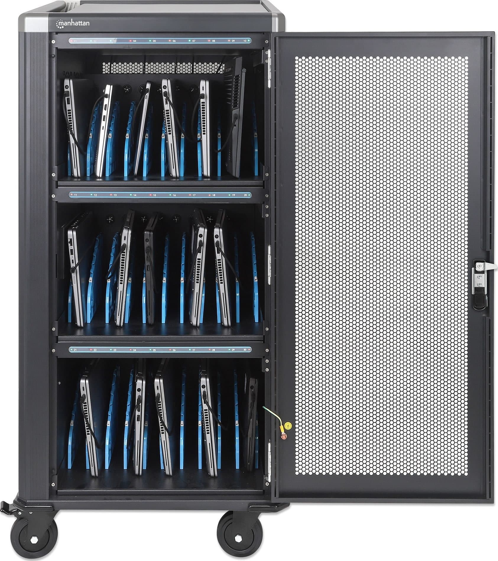 Carrello di ricarica USB-C&trade 30 Porte - 1920 W - 6