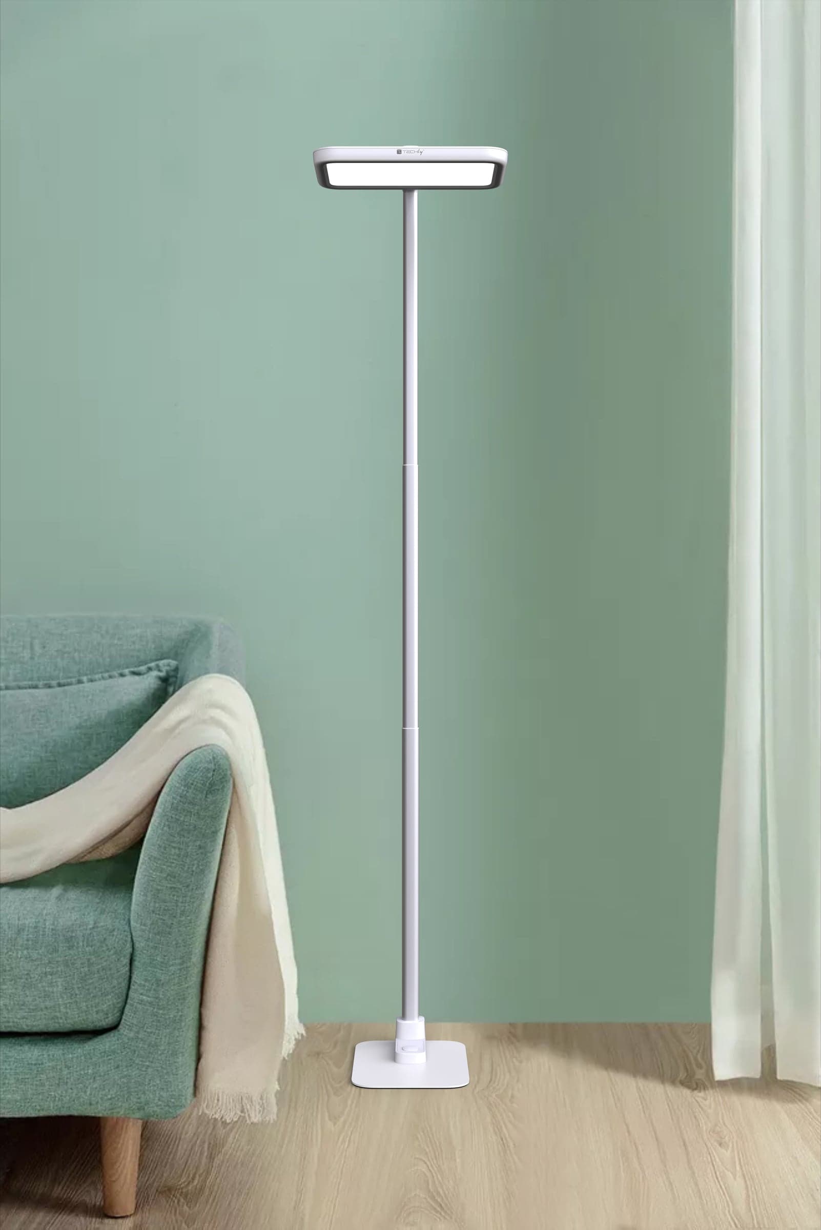 Lampada LED da Pavimento con Altezza Regolabile, Bianca - 5