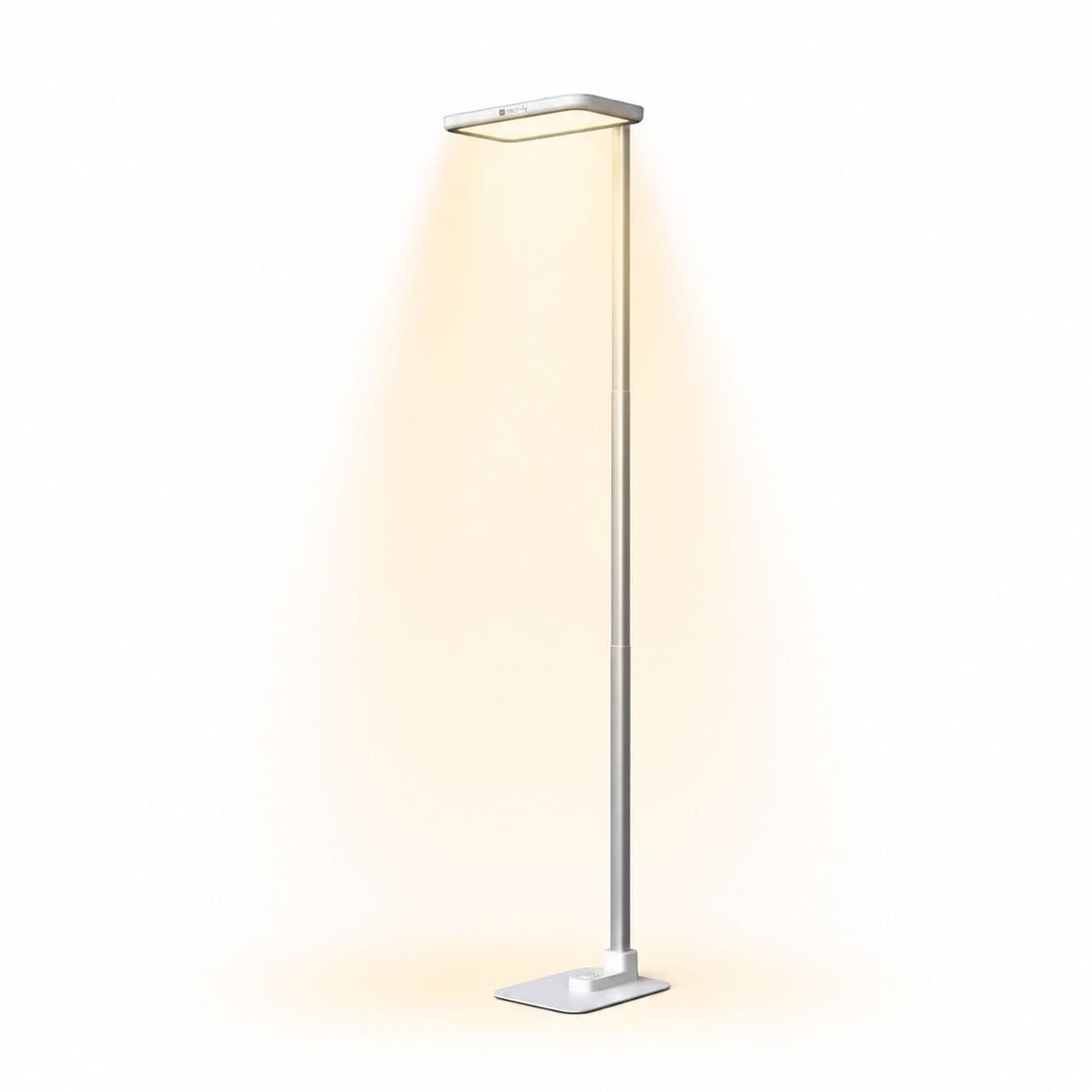 Lampada LED da Pavimento con Altezza Regolabile, Bianca - 6