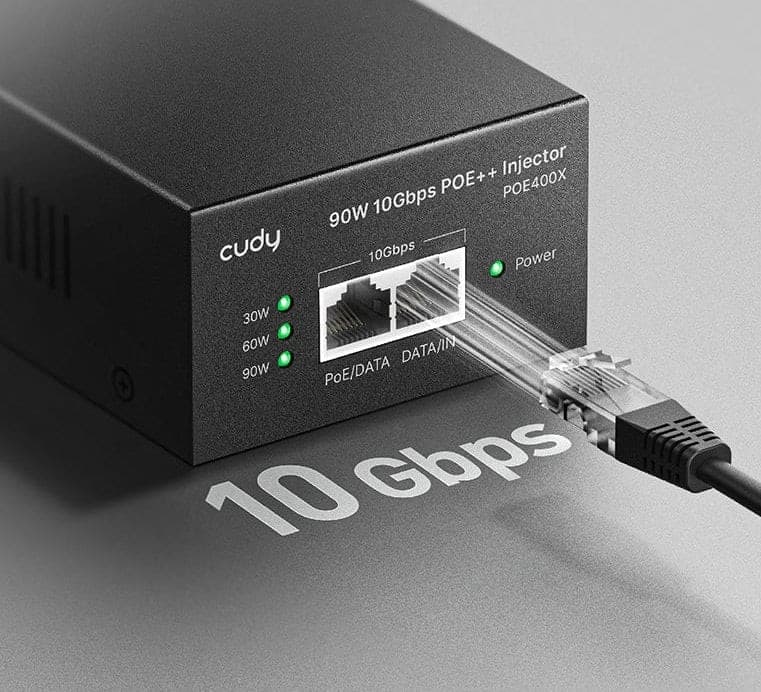 Iniettore Gigabit PoE/PoE+/PoE++ da 90W 10G fino a 90 m, POE400X - 5