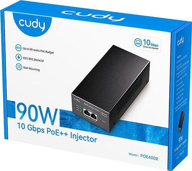 Iniettore Gigabit PoE/PoE+/PoE++ da 90W 10G fino a 90 m, POE400X - 6