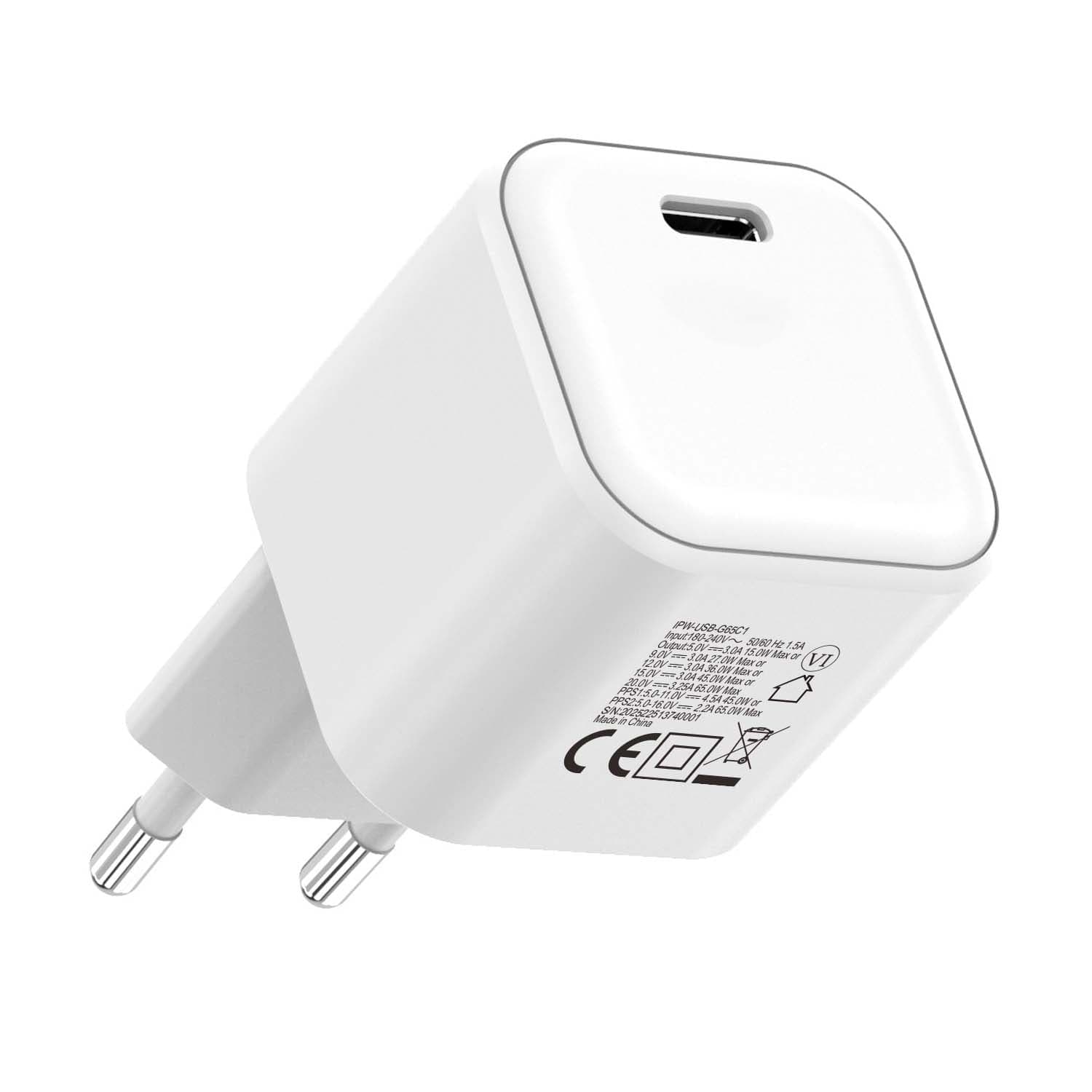 Caricatore Alimentatore GaN USB-C&trade da Muro 65W - 3