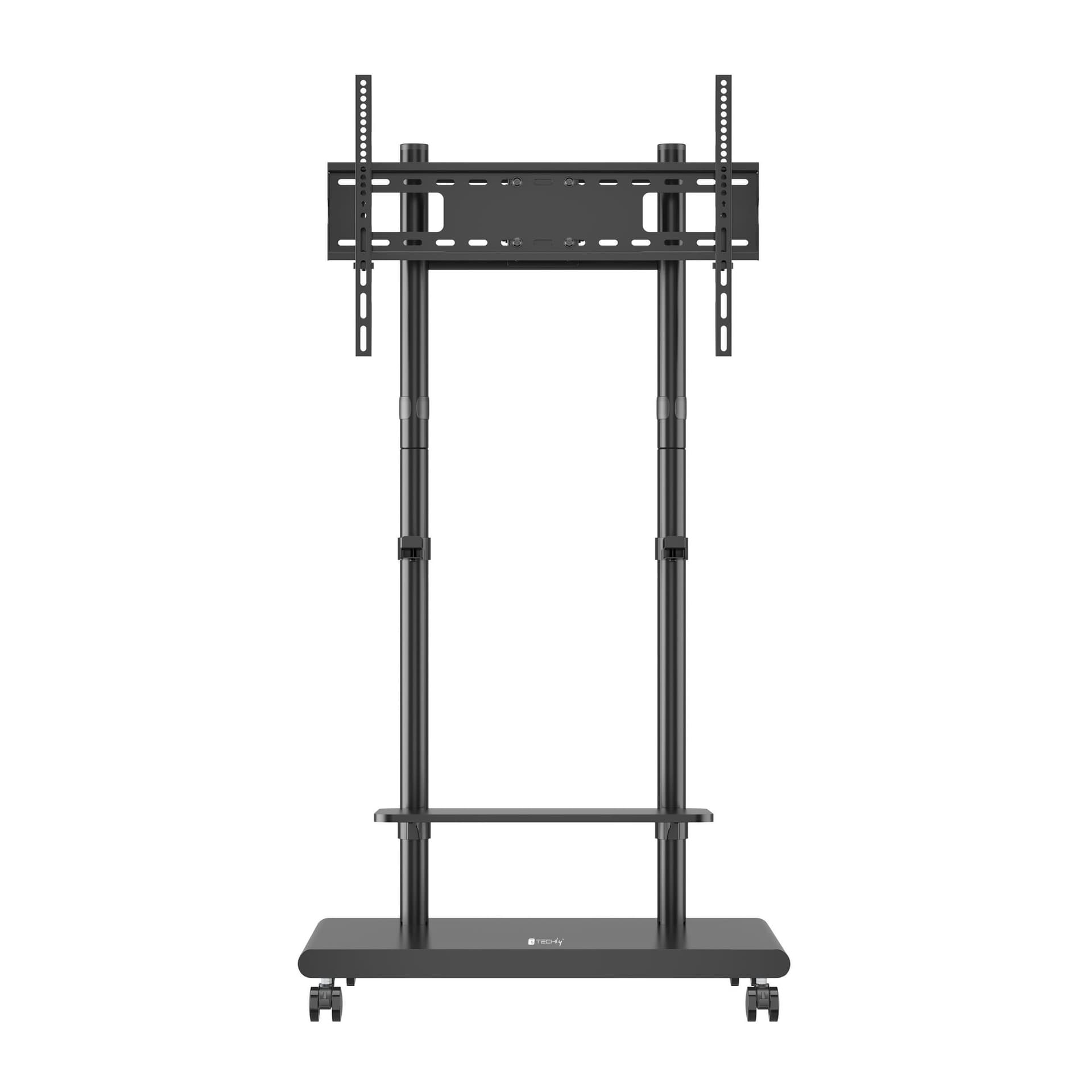 Supporto Mobile da Pavimento con Altezza Regolabile e Mensole, per TV da 37-75'' - 5