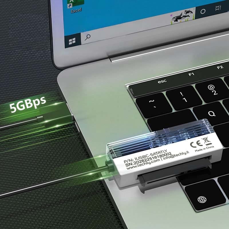 Adattatore USB-C&trade USB-A 2 in 1 a SATA 2.5'' - 5
