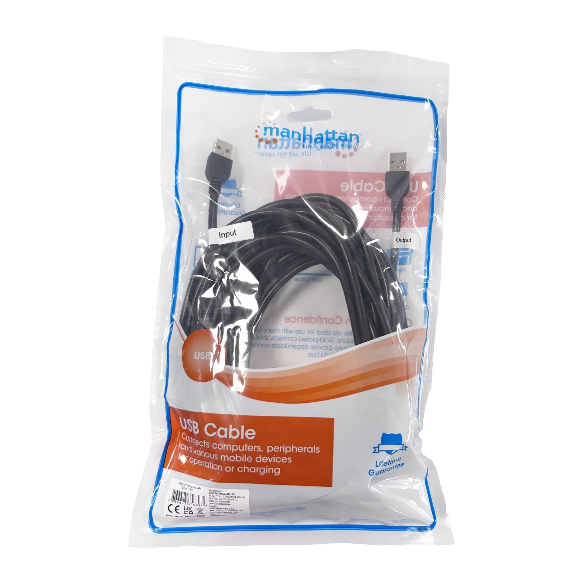Cavo USB 2.0 A Maschio/A Maschio 10 m con Amplificatore di Segnale - 12