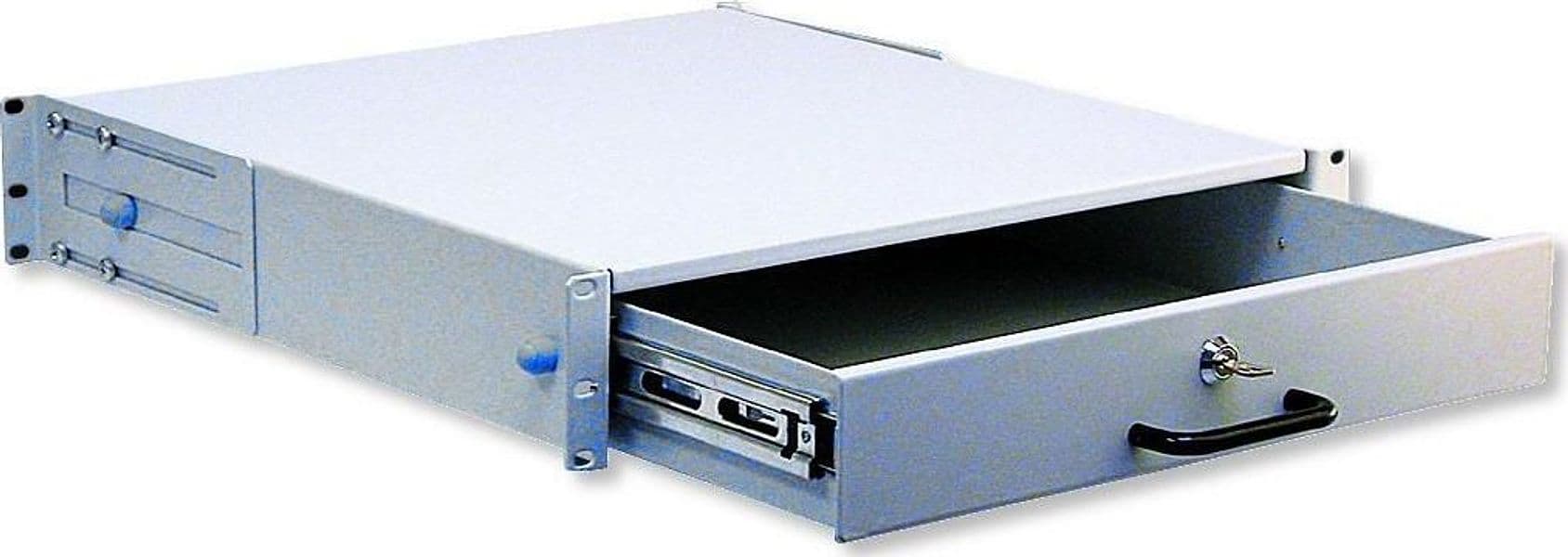 Cassetto Porta Tastiera 2U per Armadi Rack 19'' con Serratura Grigio - 3